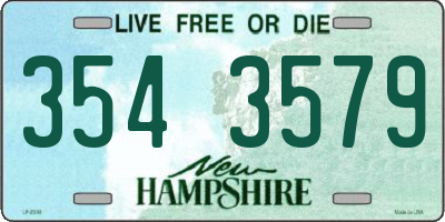 NH license plate 3543579