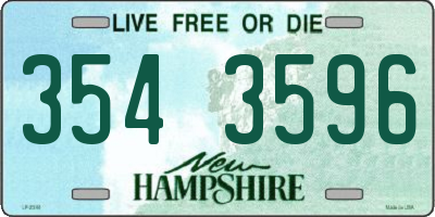 NH license plate 3543596