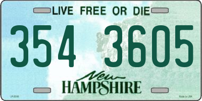 NH license plate 3543605