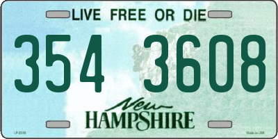 NH license plate 3543608