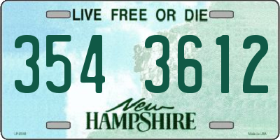 NH license plate 3543612
