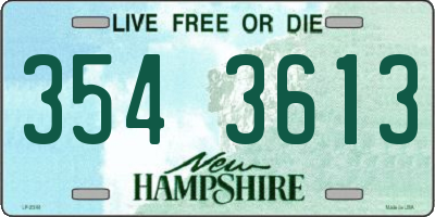 NH license plate 3543613