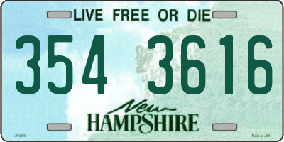 NH license plate 3543616