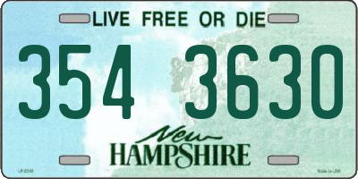 NH license plate 3543630