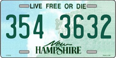 NH license plate 3543632