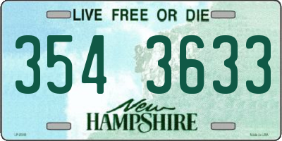 NH license plate 3543633