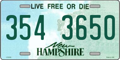 NH license plate 3543650