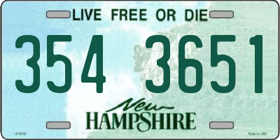 NH license plate 3543651