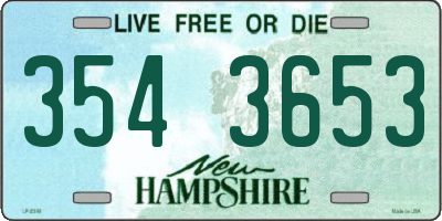 NH license plate 3543653