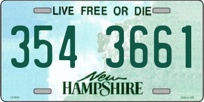 NH license plate 3543661
