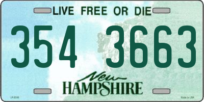 NH license plate 3543663
