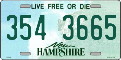 NH license plate 3543665