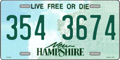 NH license plate 3543674