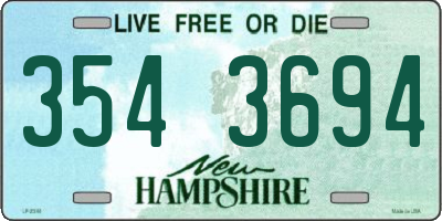 NH license plate 3543694