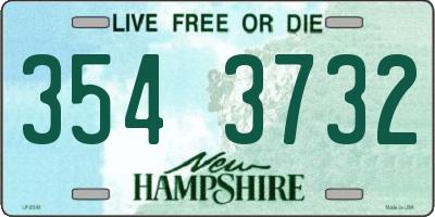 NH license plate 3543732