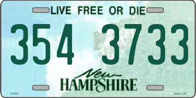 NH license plate 3543733