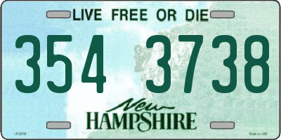 NH license plate 3543738