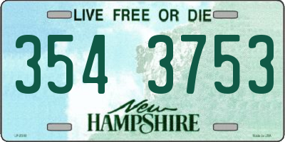 NH license plate 3543753
