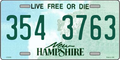 NH license plate 3543763
