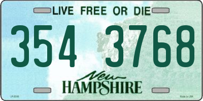 NH license plate 3543768