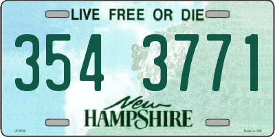 NH license plate 3543771