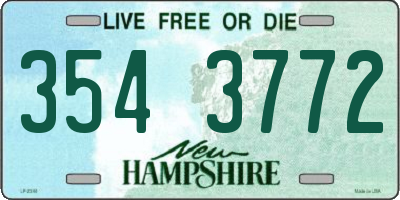 NH license plate 3543772