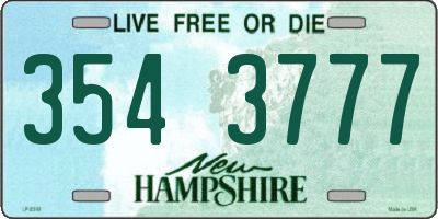 NH license plate 3543777