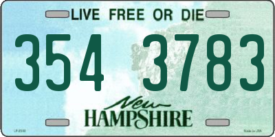 NH license plate 3543783