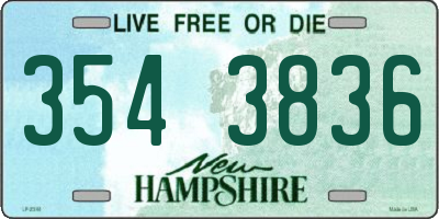 NH license plate 3543836