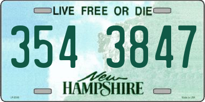 NH license plate 3543847