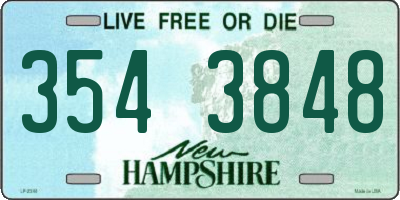 NH license plate 3543848