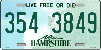 NH license plate 3543849
