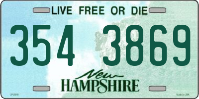 NH license plate 3543869