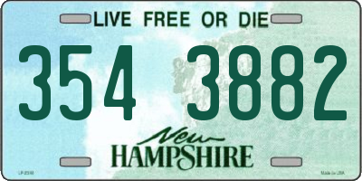 NH license plate 3543882
