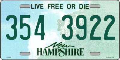 NH license plate 3543922