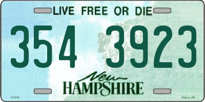 NH license plate 3543923