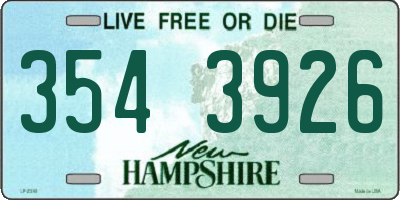 NH license plate 3543926