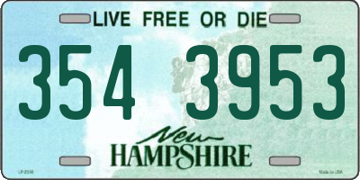 NH license plate 3543953