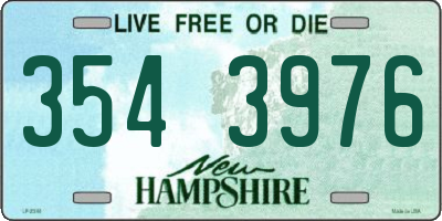 NH license plate 3543976
