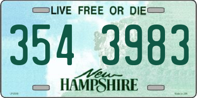 NH license plate 3543983