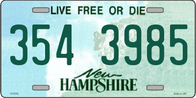 NH license plate 3543985