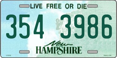 NH license plate 3543986