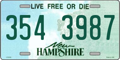 NH license plate 3543987