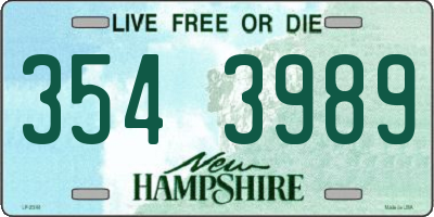 NH license plate 3543989