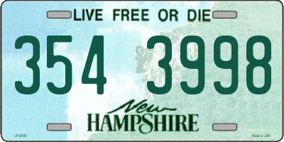 NH license plate 3543998