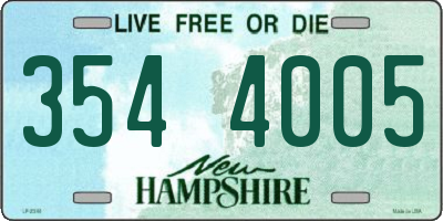 NH license plate 3544005