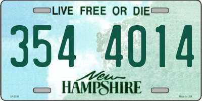 NH license plate 3544014
