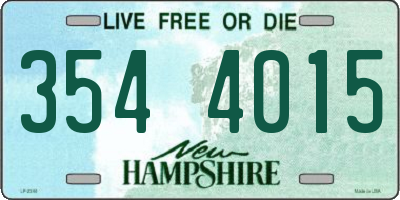 NH license plate 3544015