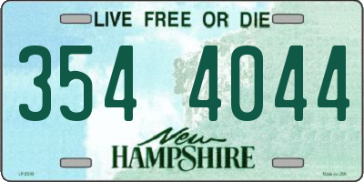 NH license plate 3544044