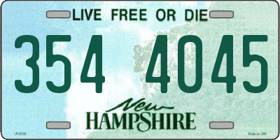 NH license plate 3544045